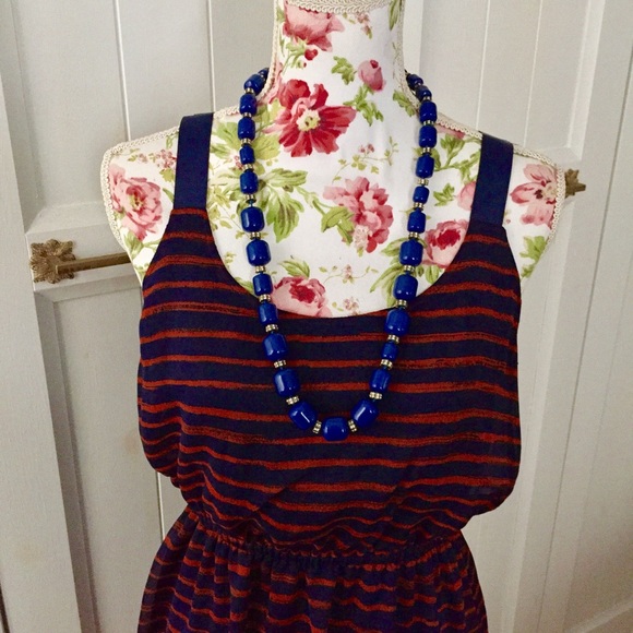 Gorgeous Navy & Rust Xhilaration Dress - Picture 2 of 7